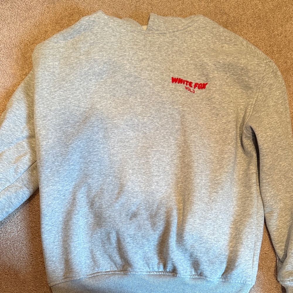 White Fox Boutique Gray Crewneck Sweater
